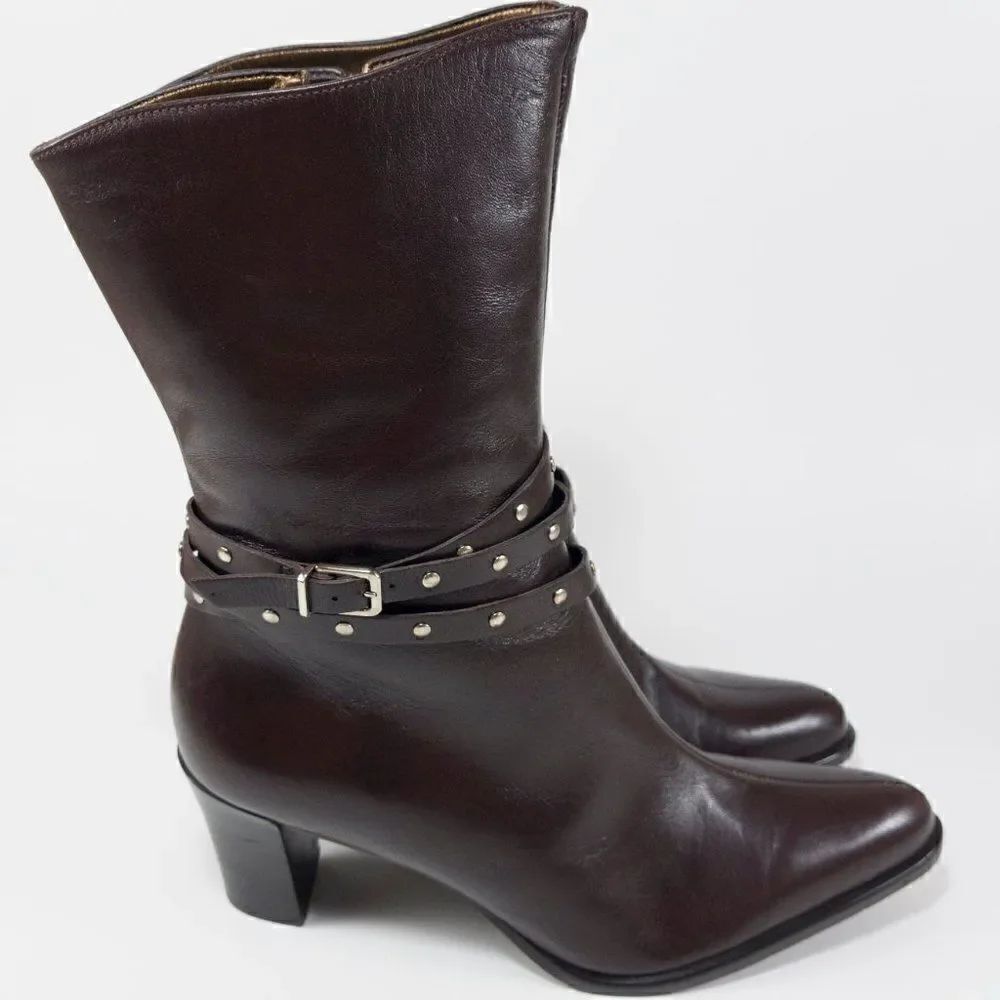 A Marinelli Healed Leather Boots - Size 7.5M - Picture 8 of 14